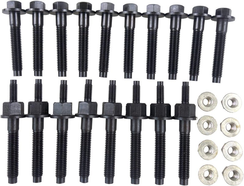 GaeaAuto Exhaust Manifold Bolts Studs Nuts Hardware Set Fit For 2009-2020 Dodge Ram 1500 2500 3500 pickup Challenger Charger Durango 5.7L V8 Engines - Image 1